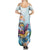 Hawaii Flamingo Summer Maxi Dress Plumeria Tropical Beach - Wonder Print Shop