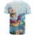 Hawaii Flamingo T Shirt Plumeria Tropical Beach - Wonder Print Shop