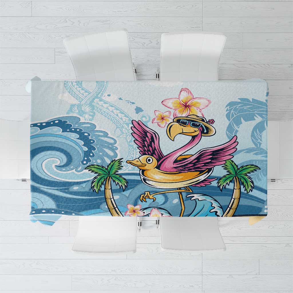 Hawaii Flamingo Tablecloth Plumeria Tropical Beach - Wonder Print Shop