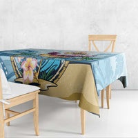 Hawaii Flamingo Tablecloth Plumeria Tropical Beach - Wonder Print Shop