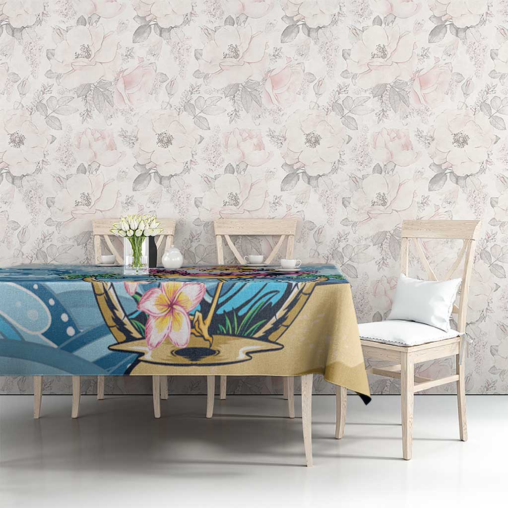 Hawaii Flamingo Tablecloth Plumeria Tropical Beach - Wonder Print Shop