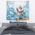 Hawaii Flamingo Tapestry Plumeria Tropical Beach - Wonder Print Shop