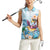 Hawaii Flamingo Women Sleeveless Polo Shirt Plumeria Tropical Beach - Wonder Print Shop