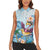 Hawaii Flamingo Women Sleeveless Polo Shirt Plumeria Tropical Beach - Wonder Print Shop