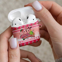 Flamingo Pink Christmas AirPods Case Fa La La La Min Go - Wonder Print Shop