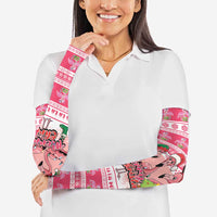 Flamingo Pink Christmas Arm Sleeves Fa La La La Min Go - Wonder Print Shop