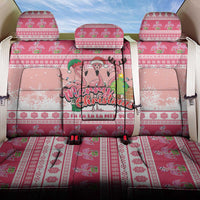 Flamingo Pink Christmas Back Car Seat Cover Fa La La La Min Go - Wonder Print Shop