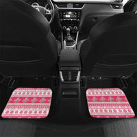 Flamingo Pink Christmas Car Mats Fa La La La Min Go - Wonder Print Shop