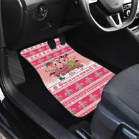 Flamingo Pink Christmas Car Mats Fa La La La Min Go - Wonder Print Shop