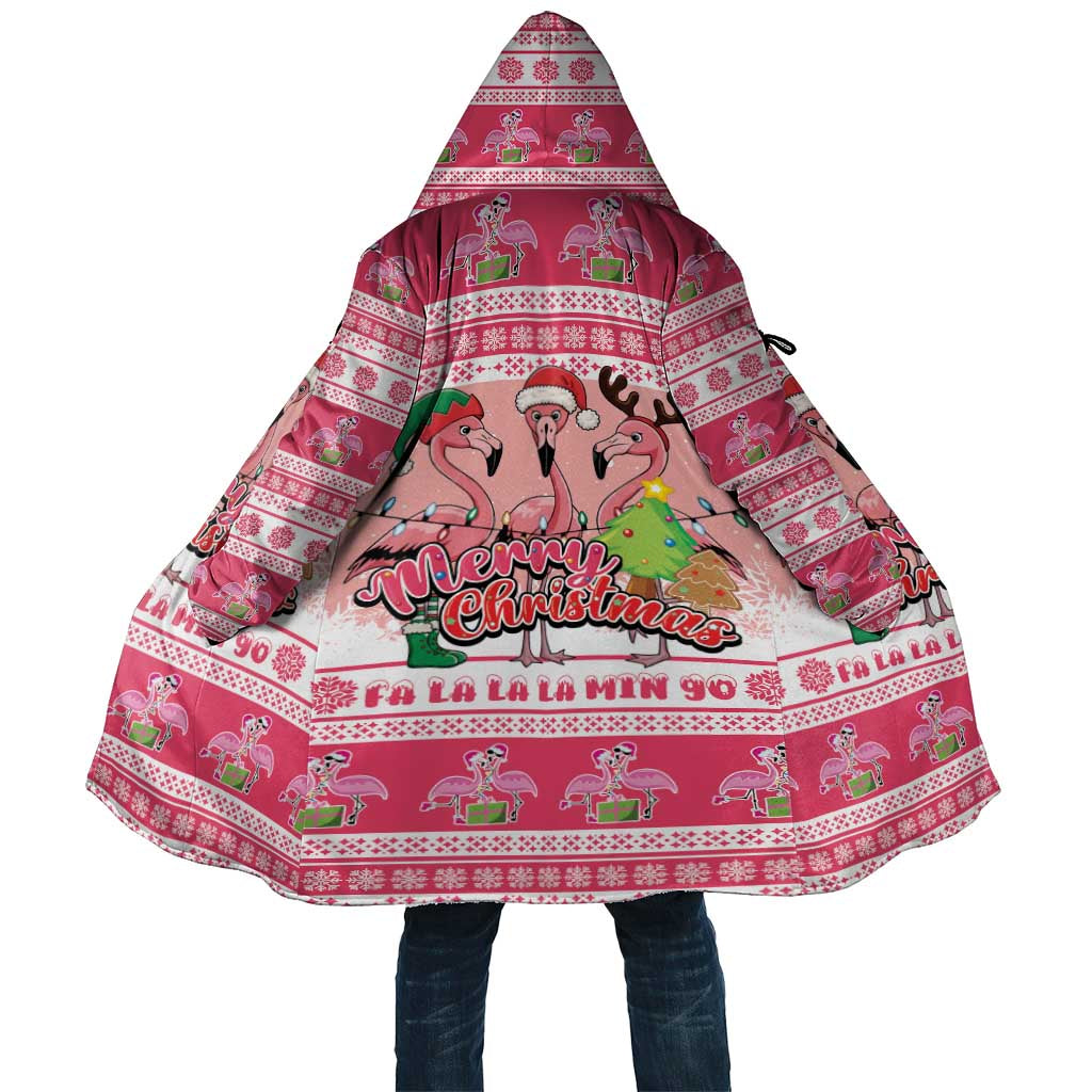 Flamingo Pink Christmas Cloak Fa La La La Min Go - Wonder Print Shop