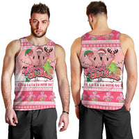 Flamingo Pink Christmas Men Tank Top Fa La La La Min Go - Wonder Print Shop