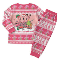 Flamingo Pink Christmas Pajama Set Fa La La La Min Go - Wonder Print Shop