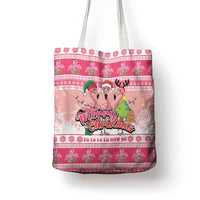 Flamingo Pink Christmas Tote Bag Fa La La La Min Go - Wonder Print Shop