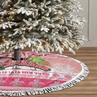 Flamingo Pink Christmas Tree Skirt Fa La La La Min Go - Wonder Print Shop