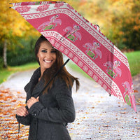 Flamingo Pink Christmas Umbrella Fa La La La Min Go - Wonder Print Shop