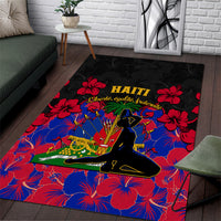 Haiti Independence Day Area Rug Hibiscus Neg Marron - Wonder Print Shop