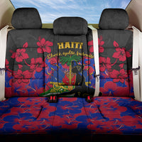 Haiti Independence Day Back Car Seat Cover Hibiscus Neg Marron - Wonder Print Shop