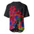 Haiti Independence Day Baseball Jersey Hibiscus Neg Marron - Wonder Print Shop