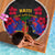 Haiti Independence Day Beach Blanket Hibiscus Neg Marron - Wonder Print Shop