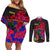Haiti Independence Day Couples Matching Off Shoulder Short Dress and Long Sleeve Button Shirt Hibiscus Neg Marron - Wonder Print Shop