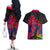 Haiti Independence Day Couples Matching Off The Shoulder Long Sleeve Dress and Hawaiian Shirt Hibiscus Neg Marron - Wonder Print Shop