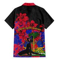 Haiti Independence Day Family Matching Mermaid Dress and Hawaiian Shirt Hibiscus Neg Marron - Wonder Print Shop
