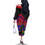 Haiti Independence Day Family Matching Off Shoulder Long Sleeve Dress and Hawaiian Shirt Hibiscus Neg Marron - Wonder Print Shop