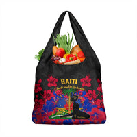 Haiti Independence Day Grocery Bag Hibiscus Neg Marron