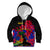 Haiti Independence Day Kid Hoodie Hibiscus Neg Marron - Wonder Print Shop
