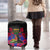 Haiti Independence Day Luggage Cover Hibiscus Neg Marron - Wonder Print Shop