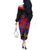 Haiti Independence Day Off The Shoulder Long Sleeve Dress Hibiscus Neg Marron - Wonder Print Shop
