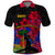 Haiti Independence Day Polo Shirt Hibiscus Neg Marron - Wonder Print Shop