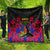 Haiti Independence Day Quilt Hibiscus Neg Marron - Wonder Print Shop