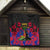 Haiti Independence Day Quilt Hibiscus Neg Marron - Wonder Print Shop