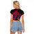 Haiti Independence Day Raglan Cropped T Shirt Hibiscus Neg Marron - Wonder Print Shop