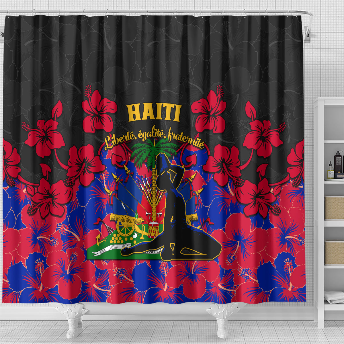 haiti-independence-day-shower-curtain-hibiscus-neg-marron
