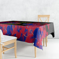 Haiti Independence Day Tablecloth Hibiscus Neg Marron - Wonder Print Shop