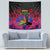 Haiti Independence Day Tapestry Hibiscus Neg Marron - Wonder Print Shop
