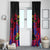 Haiti Independence Day Window Curtain Hibiscus Neg Marron - Wonder Print Shop