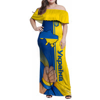 Ukraine Unity Day Family Matching Off Shoulder Maxi Dress and Hawaiian Shirt Ukrainian Unification Act - Wonder Print Shop