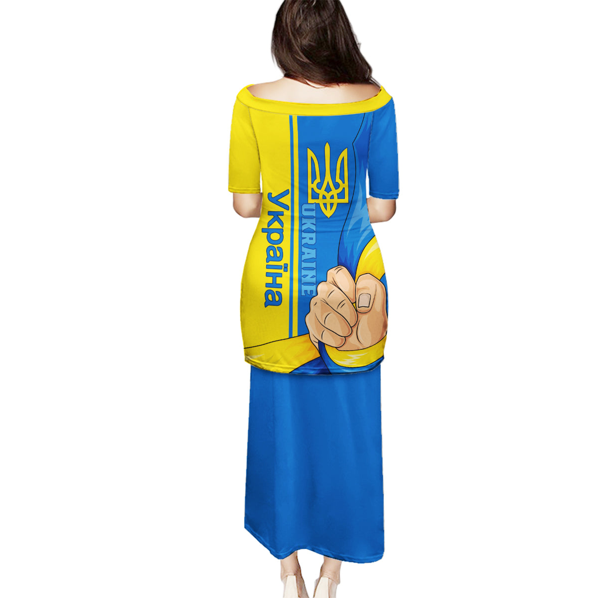 Ukraine Unity Day Family Matching Puletasi Dress and Hawaiian Shirt Ukrainian Unification Act - Wonder Print Shop