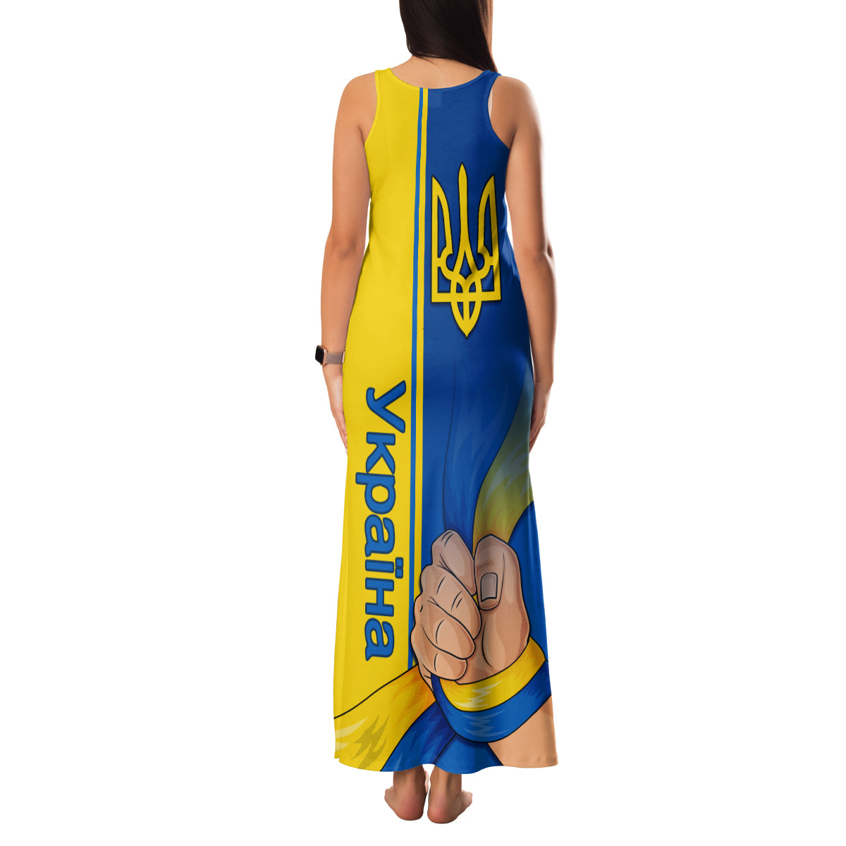 Ukraine Unity Day Family Matching Tank Maxi Dress and Hawaiian Shirt Ukrainian Unification Act - Wonder Print Shop
