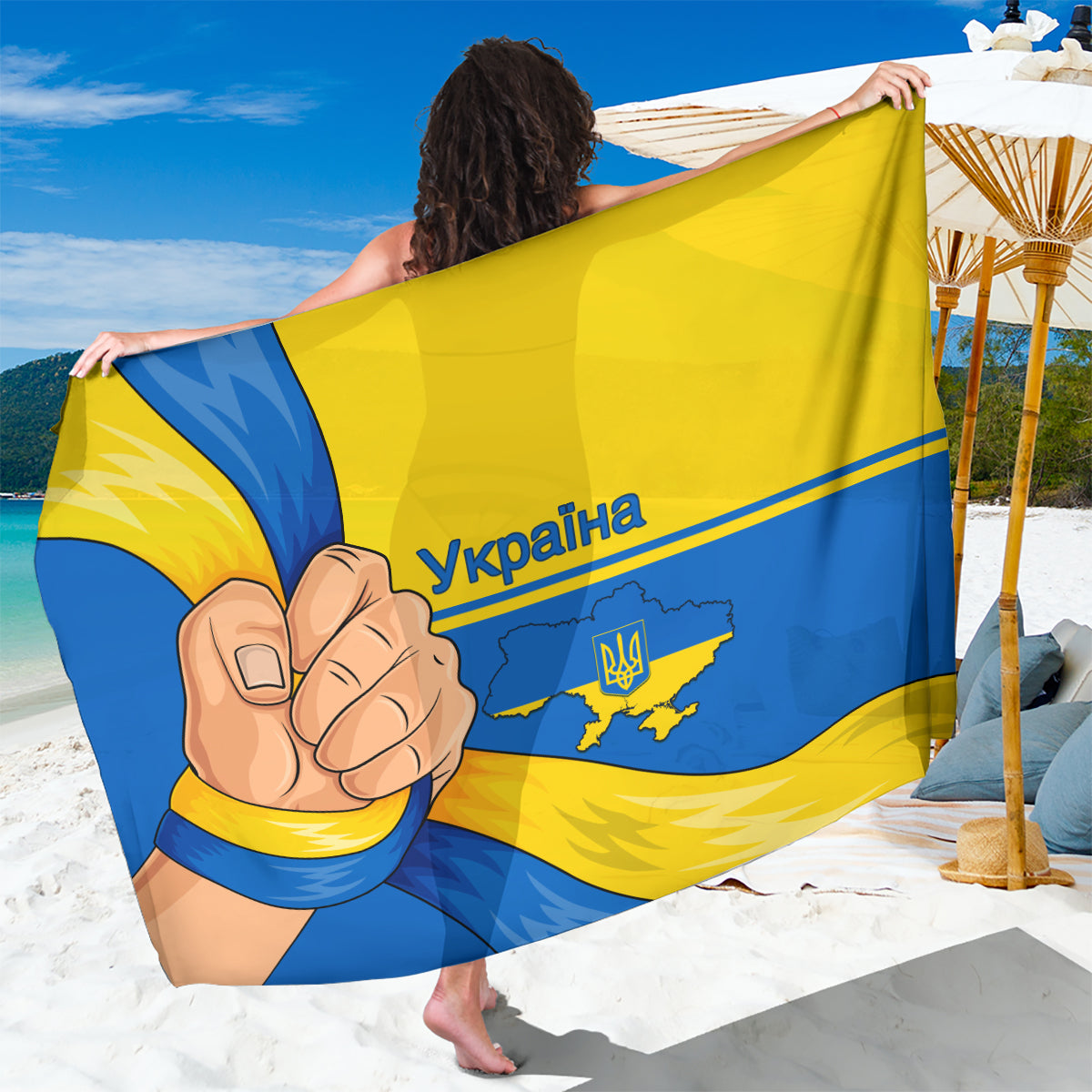 Ukraine Unity Day Sarong Ukrainian Unification Act - Wonder Print Shop
