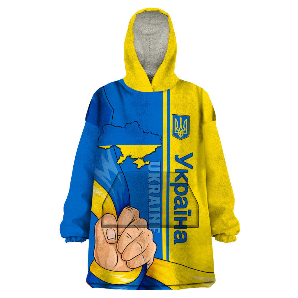 Ukraine Unity Day Wearable Blanket Hoodie Ukrainian Unification Act - Wonder Print Shop