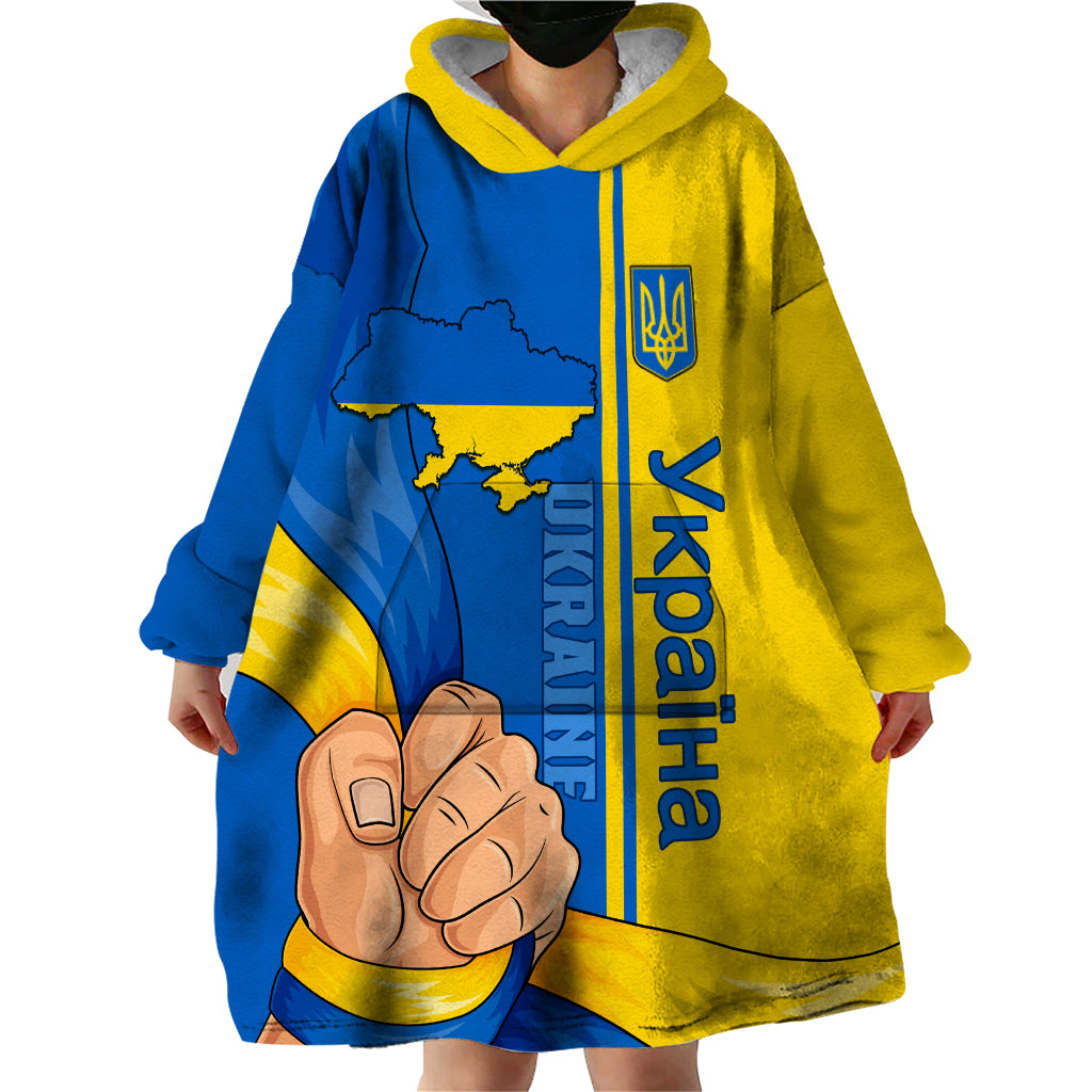 Ukraine Unity Day Wearable Blanket Hoodie Ukrainian Unification Act - Wonder Print Shop