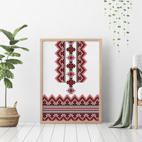 Ukraine Folk Pattern Canvas Wall Art Ukrainian Traditional Version - Wonder Print Shop