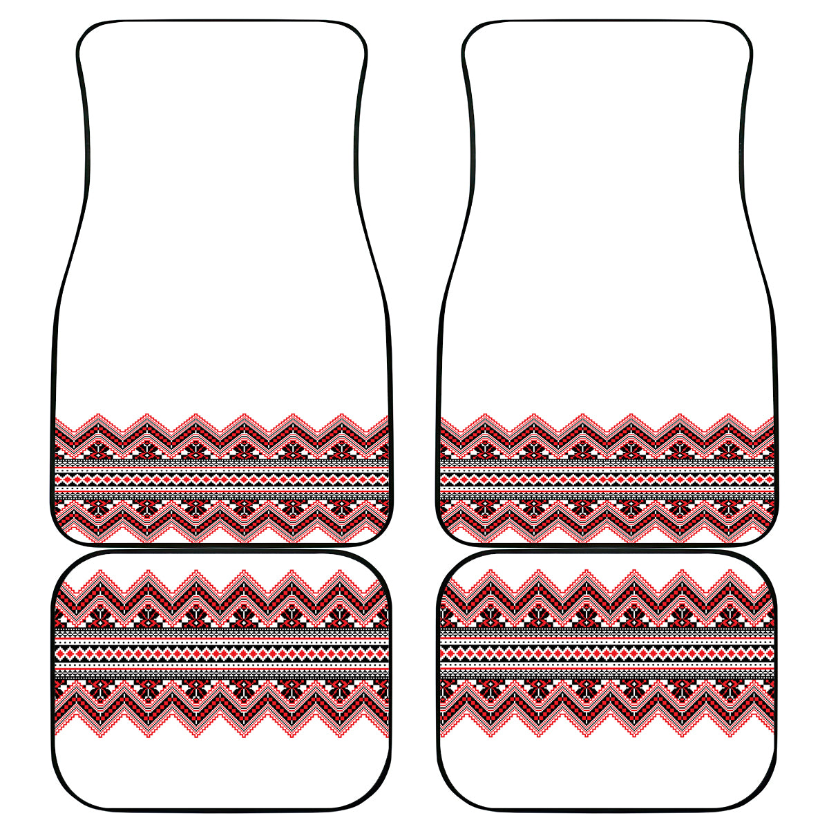 Ukraine Folk Pattern Car Mats Ukrainian Traditional Version - Wonder Print Shop