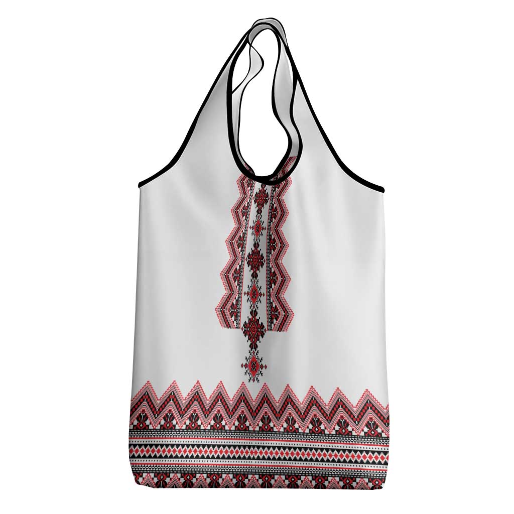 Ukraine Folk Pattern Grocery Bag Ukrainian Traditional Version
