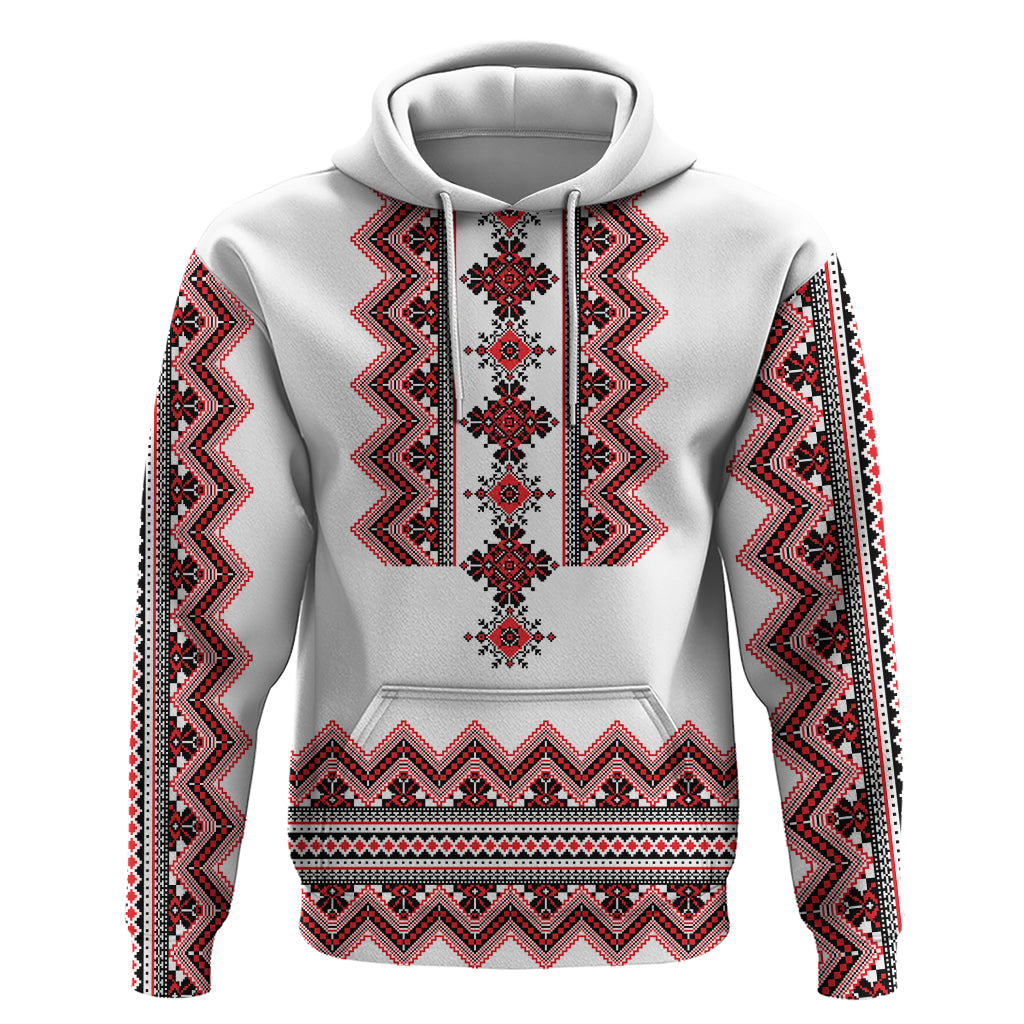 Ukraine Folk Pattern Hoodie Ukrainian Traditional Version - Wonder Print Shop