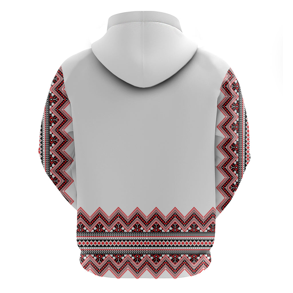 Ukraine Folk Pattern Hoodie Ukrainian Traditional Version - Wonder Print Shop
